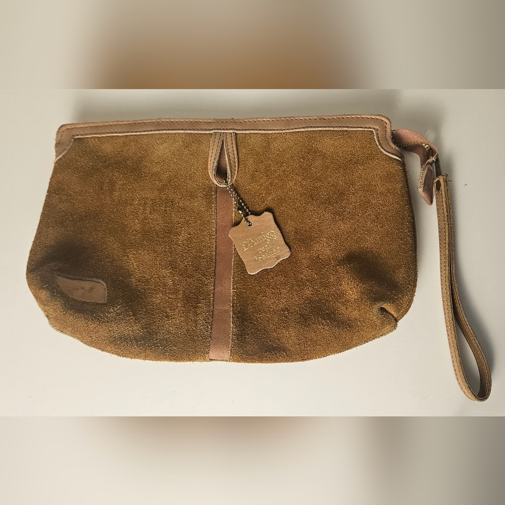 Vintage D'Amigo Leather Wristlet Clutch Handbag